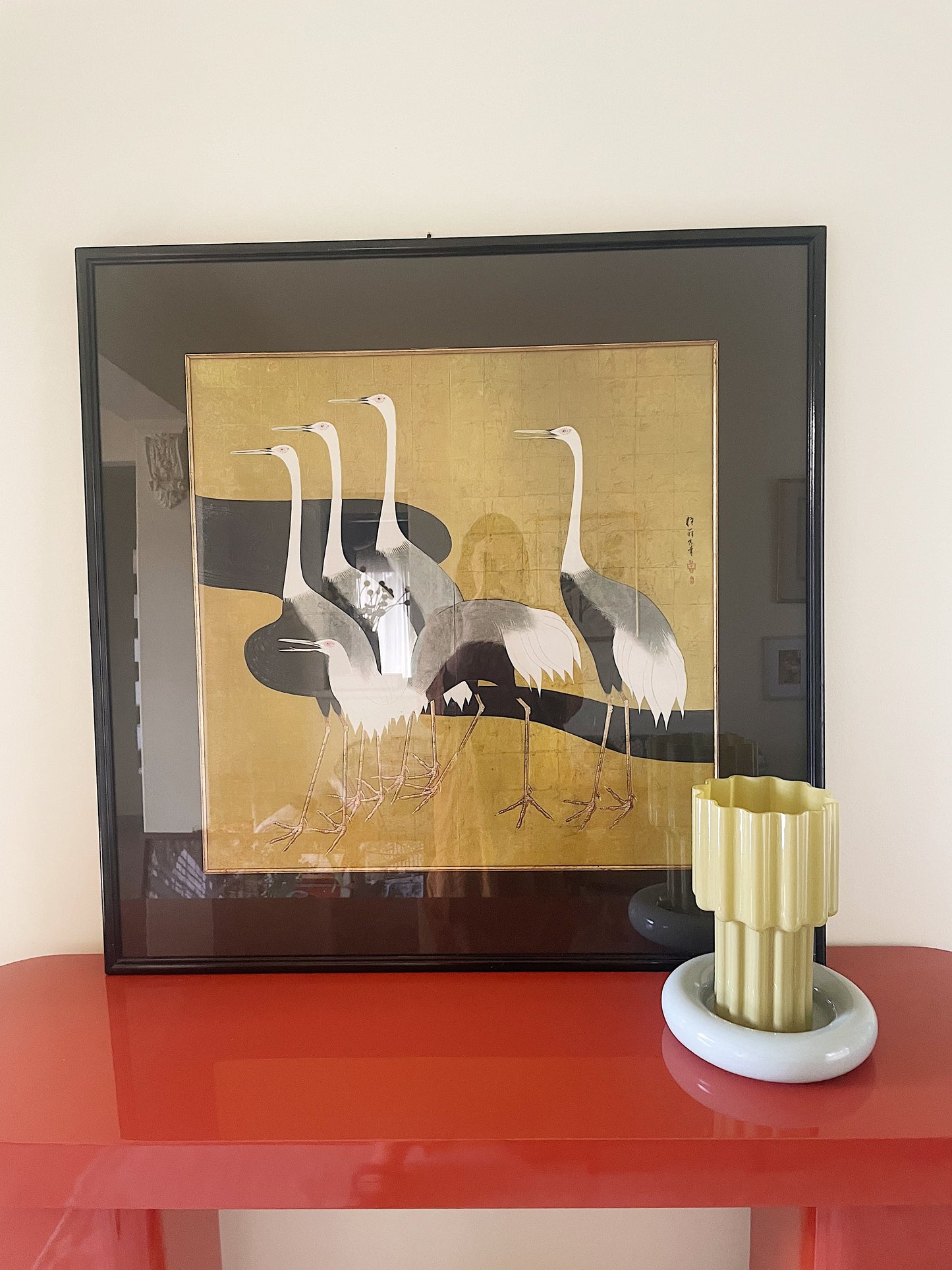 Vintage Japanese Crane Artwork