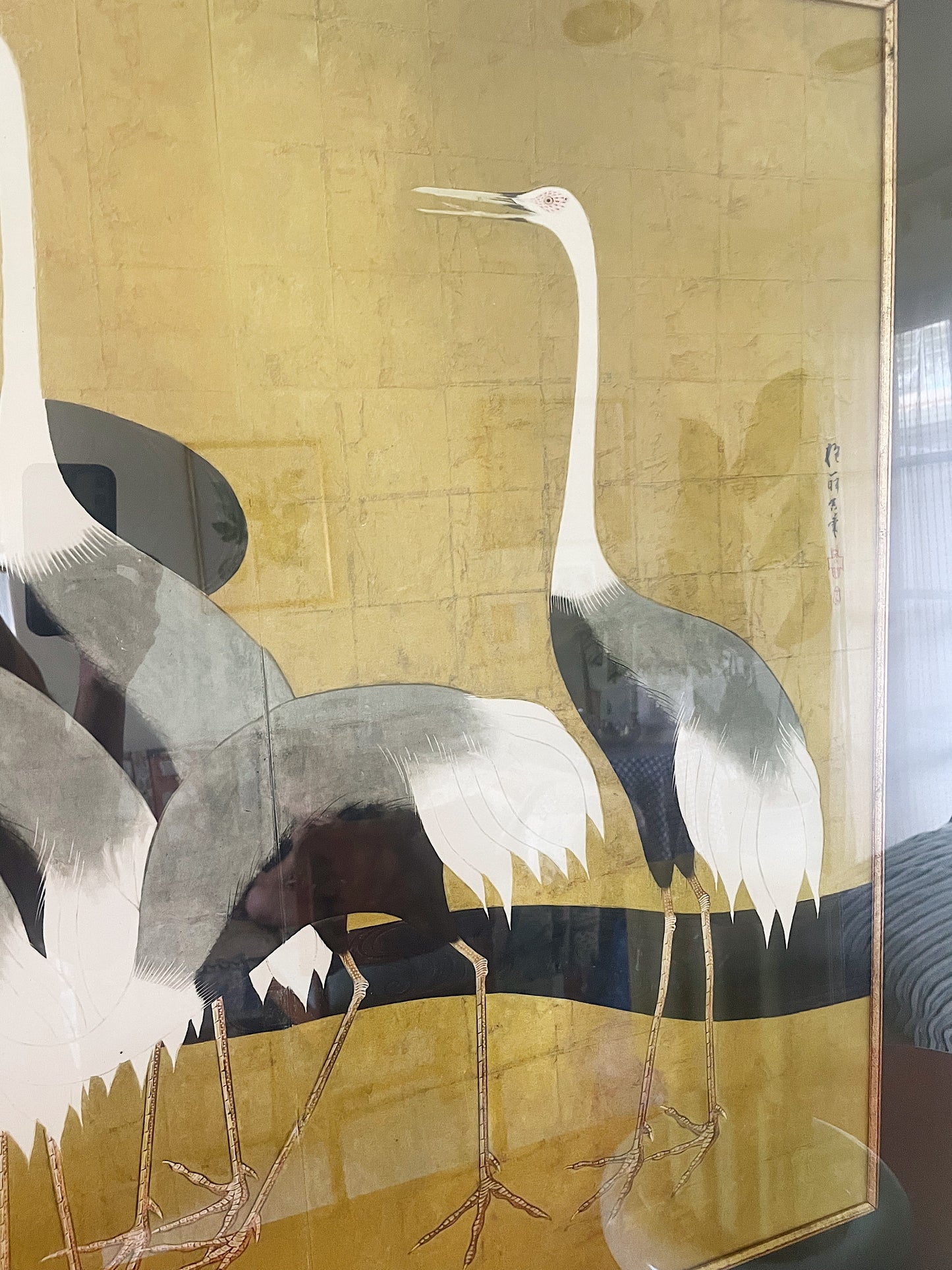 Vintage Japanese Crane Artwork