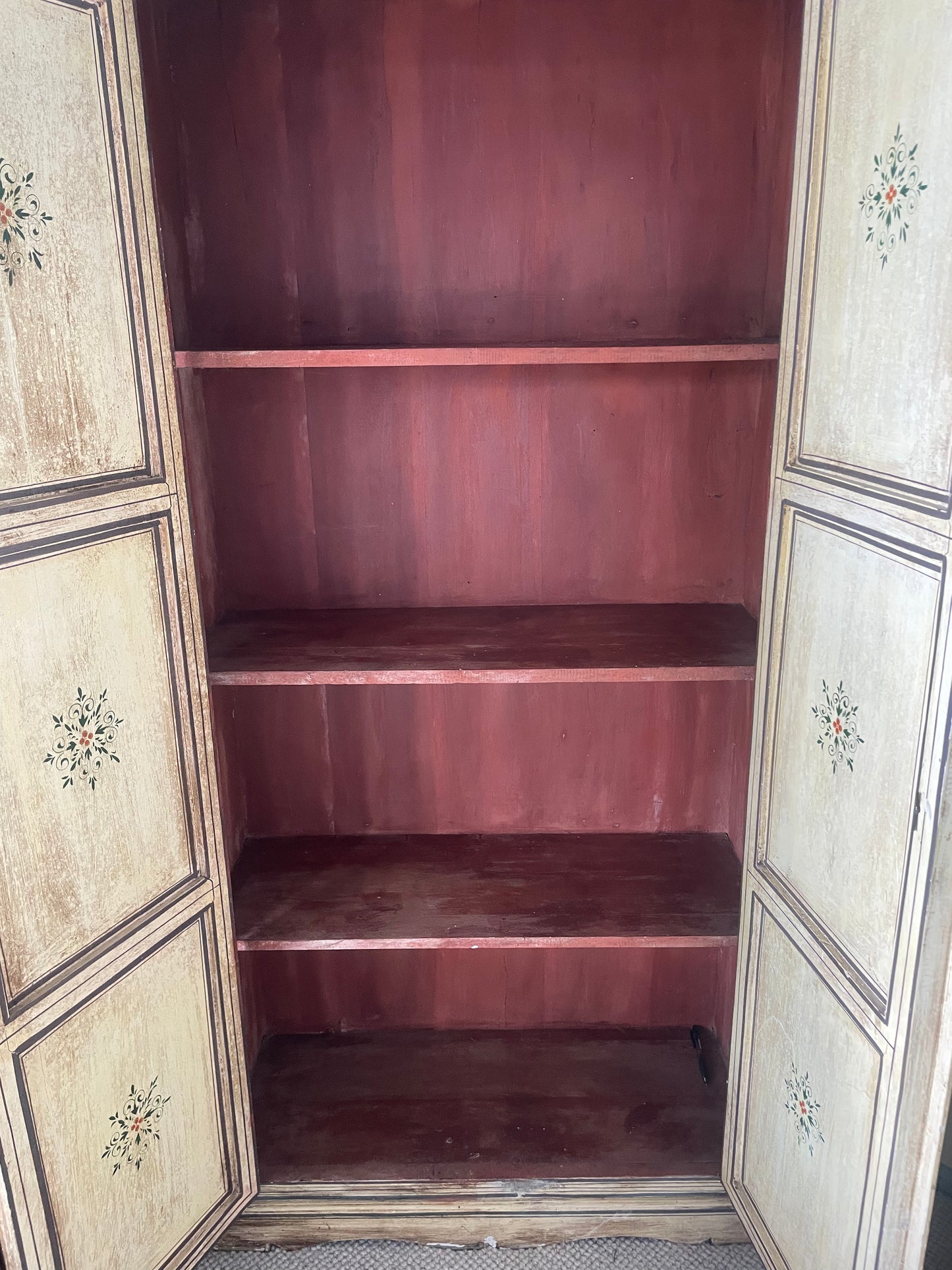 Hand-Painted Indian Nautical Cupboard & Bedside Set