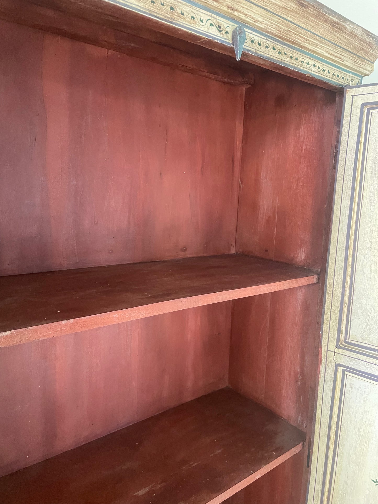 Hand-Painted Indian Nautical Cupboard & Bedside Set