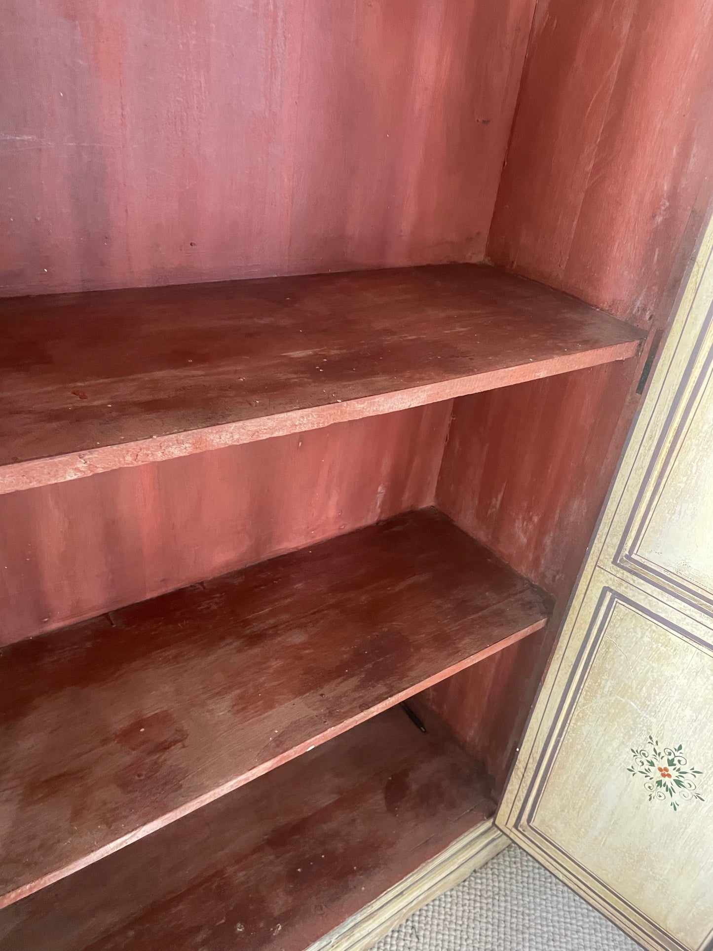Hand-Painted Indian Nautical Cupboard & Bedside Set
