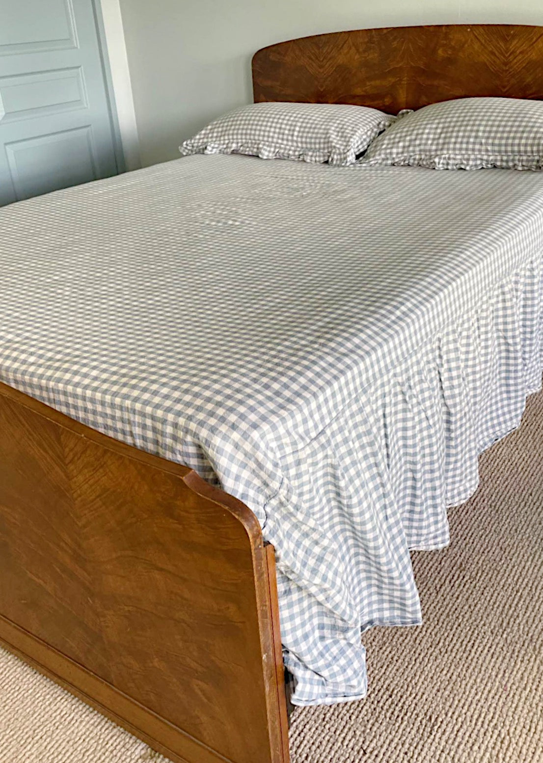 Vintage Burlwood Double Bed Frame