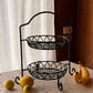 Vintage Wrought Iron Tiered Fruit Bowl