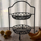 Vintage Wrought Iron Tiered Fruit Bowl