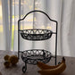 Vintage Wrought Iron Tiered Fruit Bowl