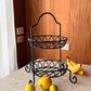 Vintage Wrought Iron Tiered Fruit Bowl