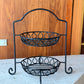 Vintage Wrought Iron Tiered Fruit Bowl
