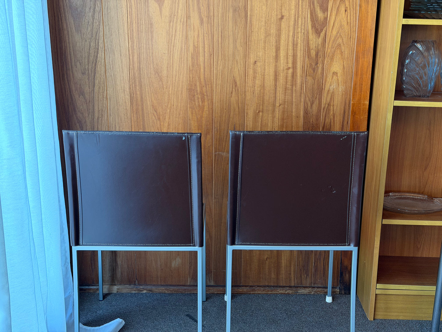 Authentic Calligaris Leather Dining Chairs — Made in Italy (Set of 5)