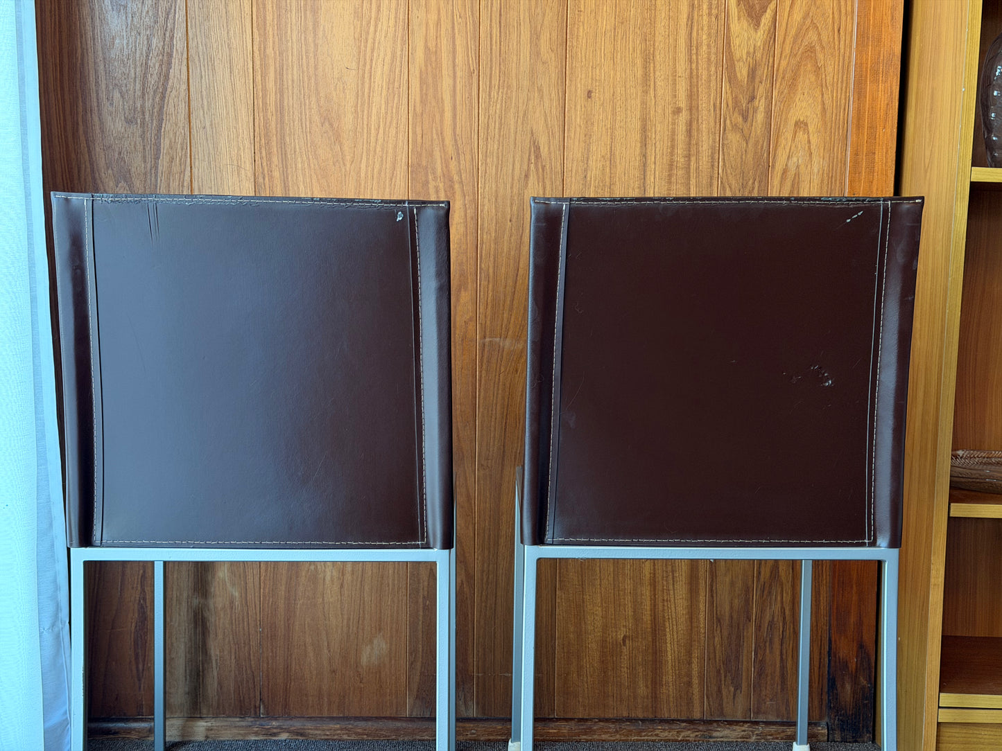 Authentic Calligaris Leather Dining Chairs — Made in Italy (Set of 5)