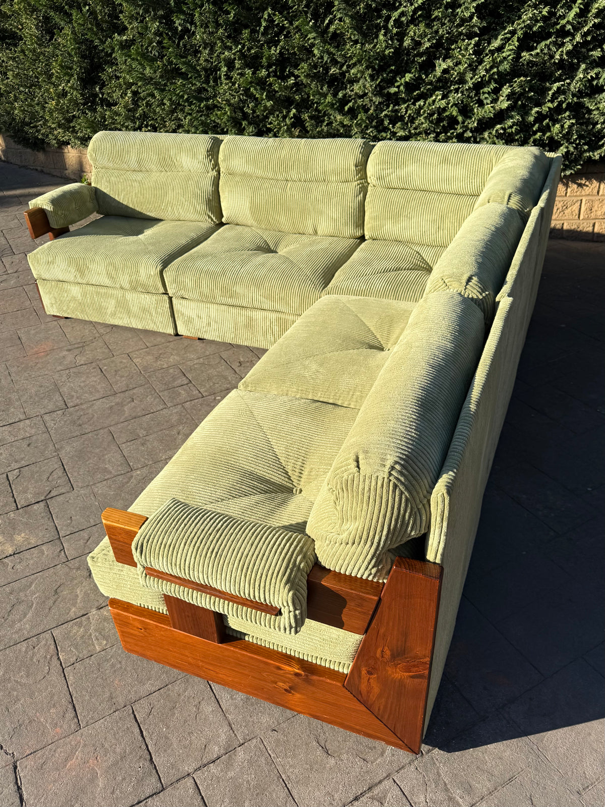 Timber & Corduroy Modular Sofa Set