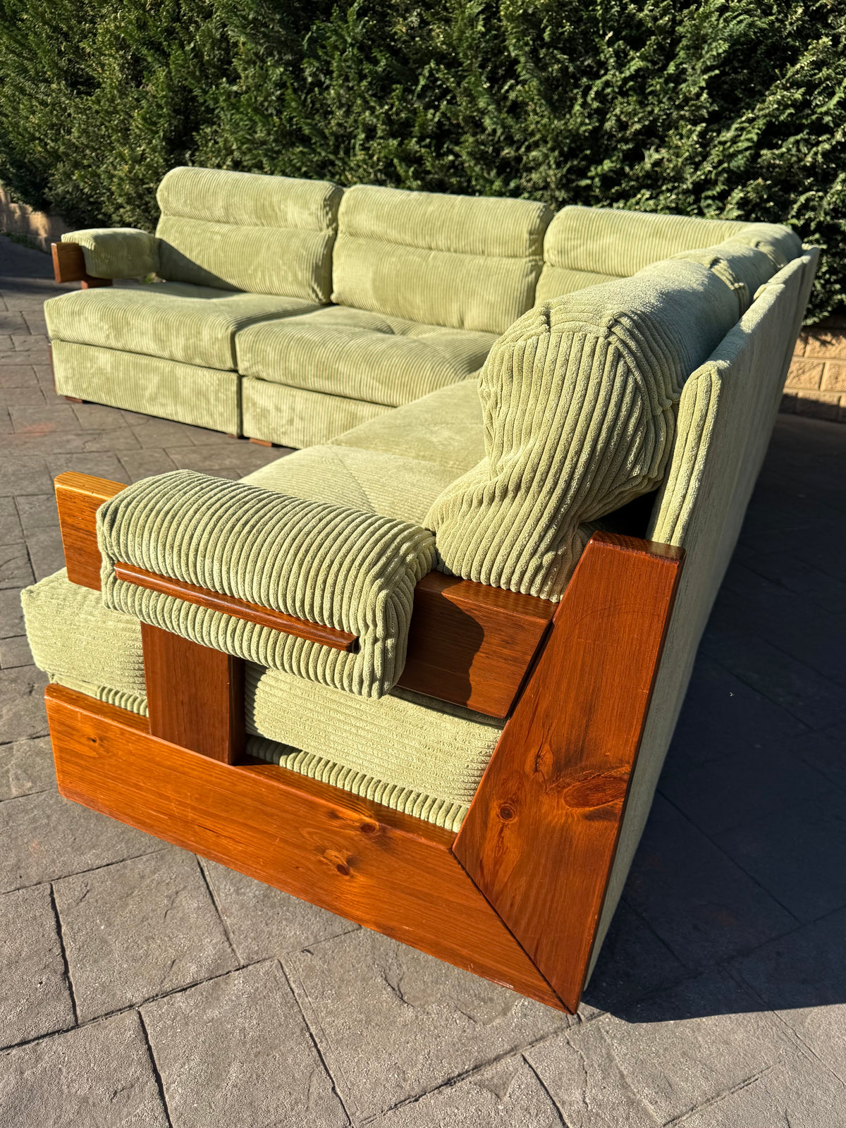 Timber & Corduroy Modular Sofa Set