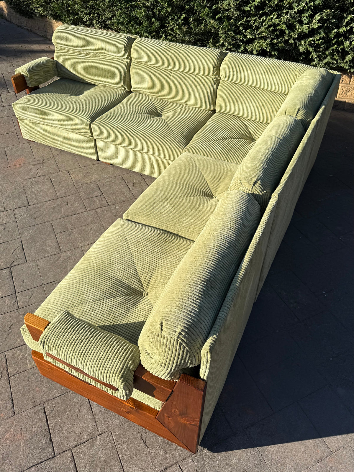 Timber & Corduroy Modular Sofa Set