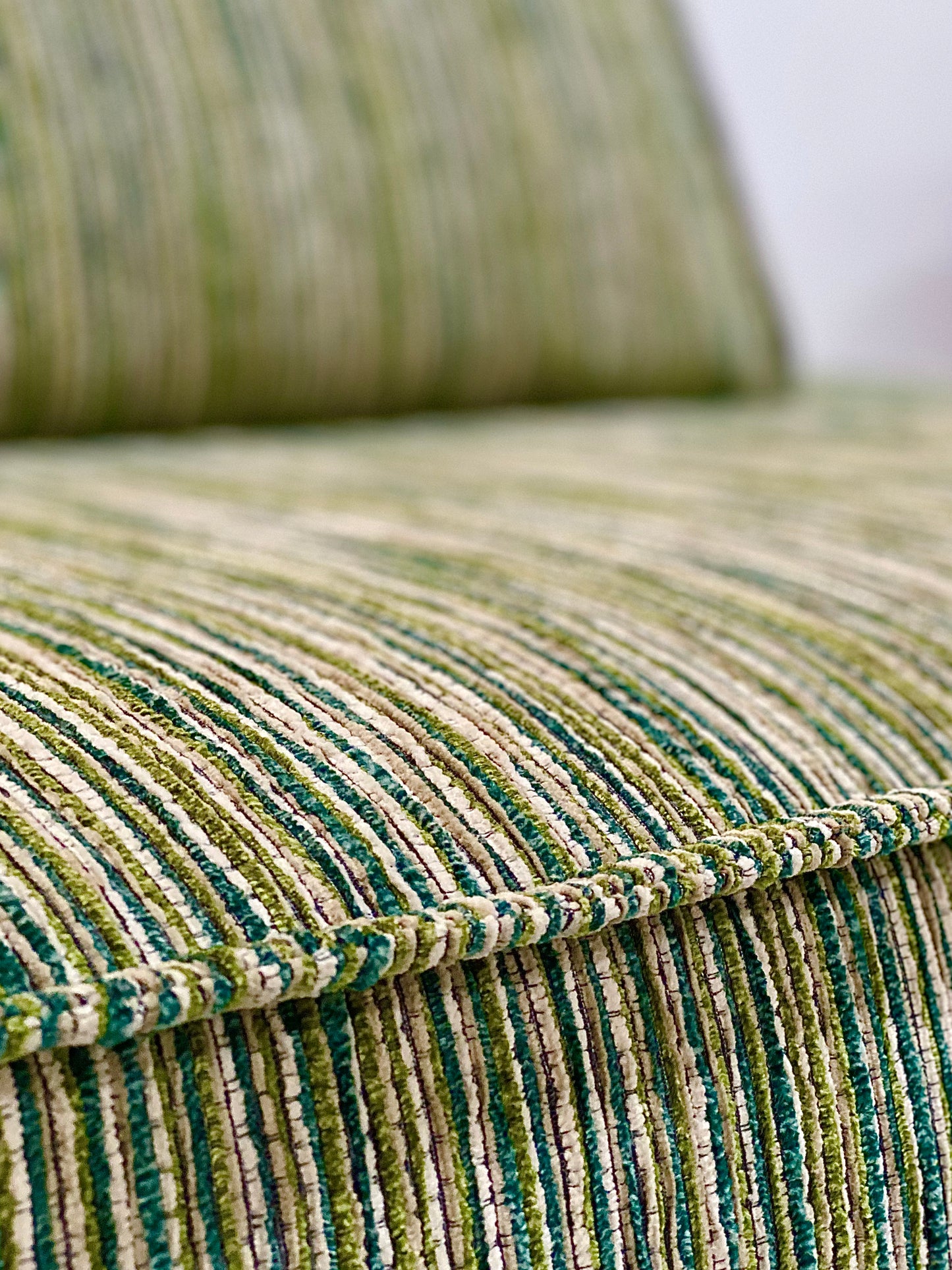 Two Piece Large Green Sofa