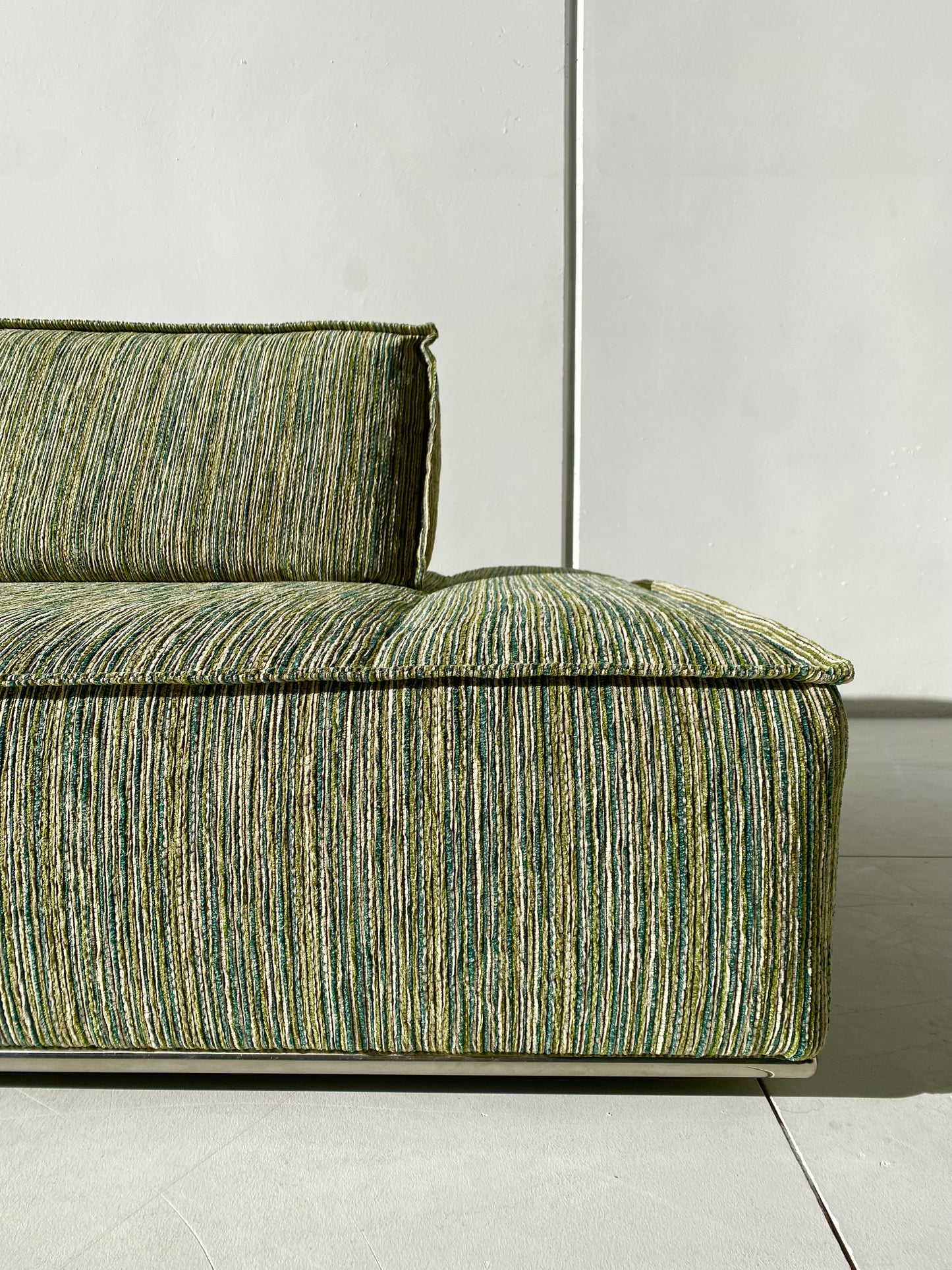 Two Piece Large Green Sofa