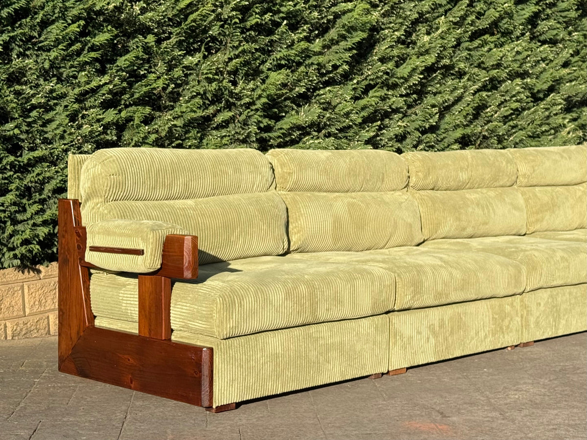 Timber & Corduroy Modular Sofa Set