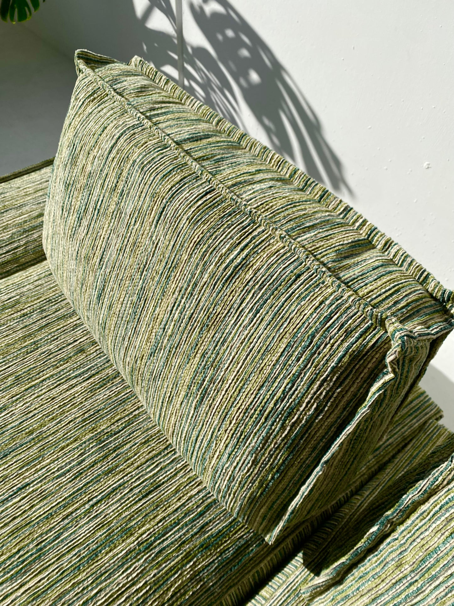 Two Piece Large Green Sofa