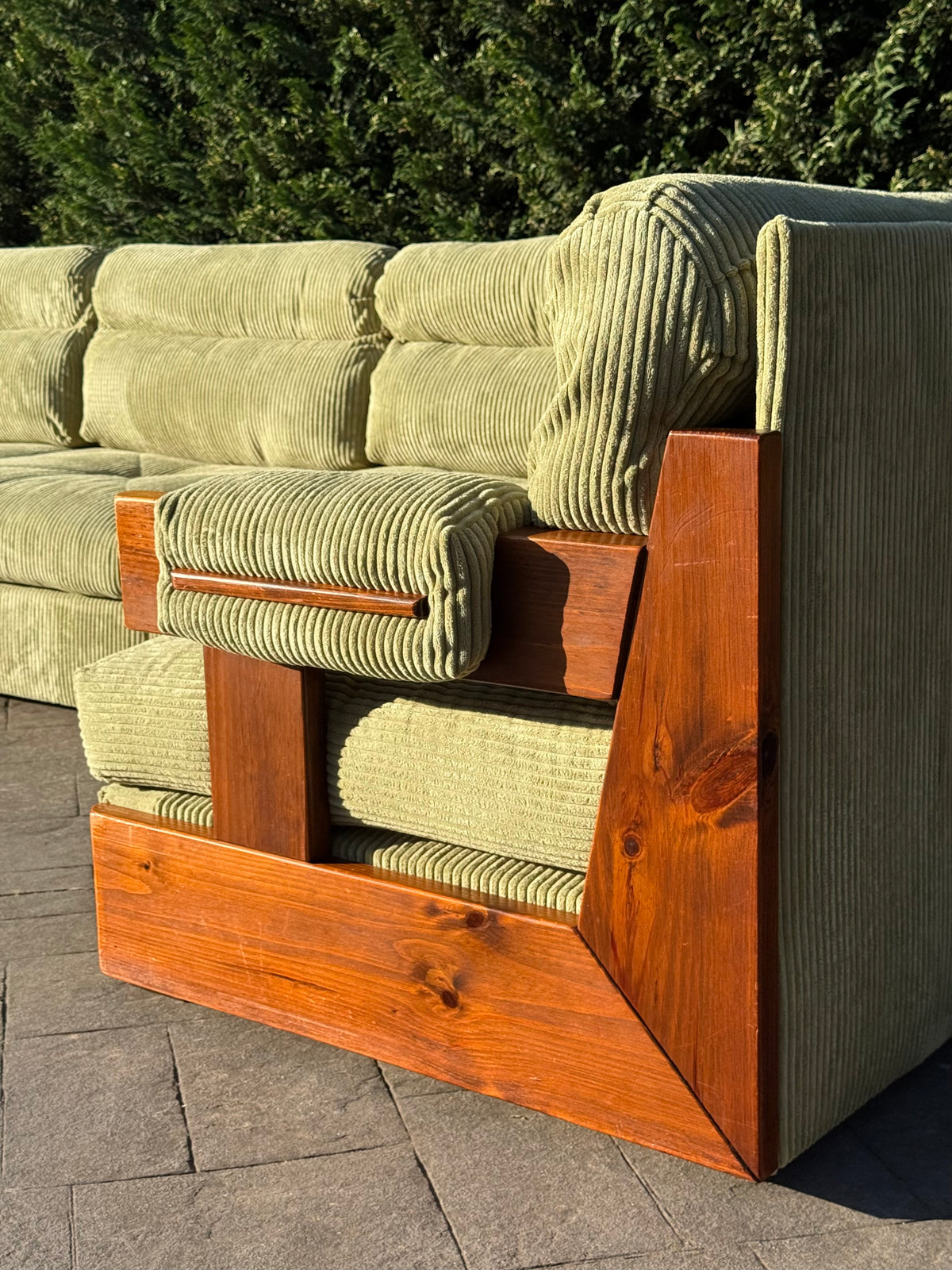 Timber & Corduroy Modular Sofa Set