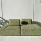 Two Piece Large Green Sofa