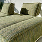 Two Piece Large Green Sofa