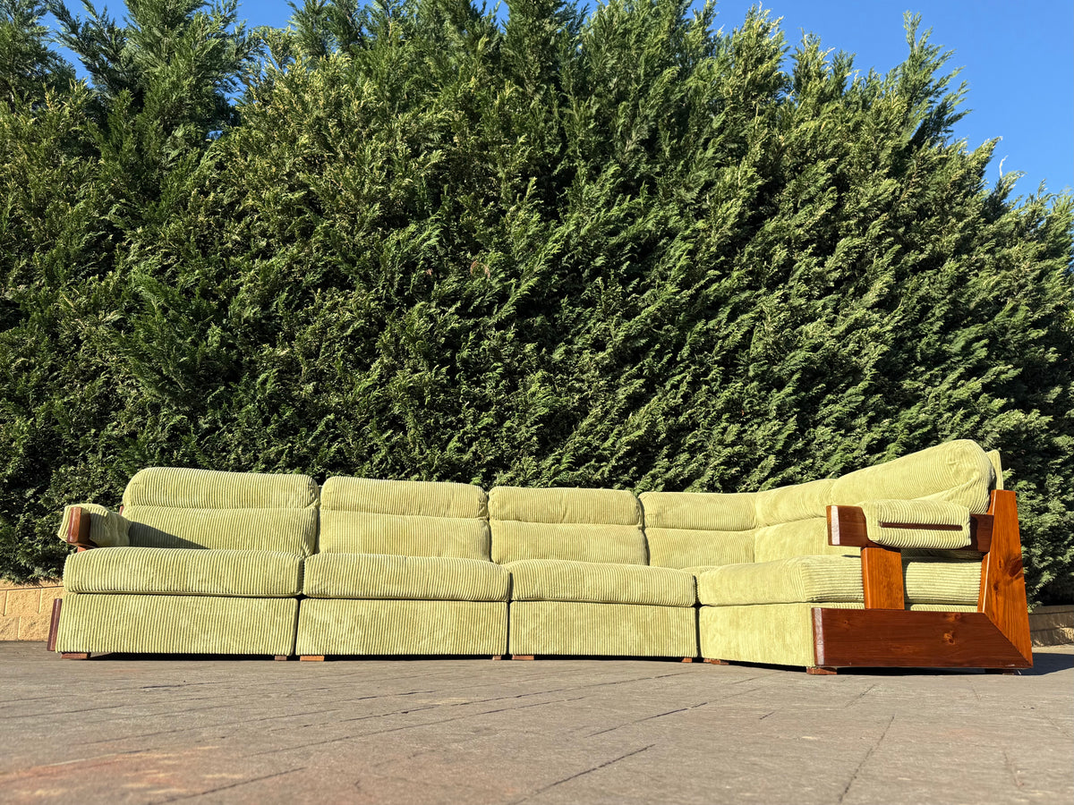 Timber & Corduroy Modular Sofa Set