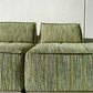 Two Piece Large Green Sofa