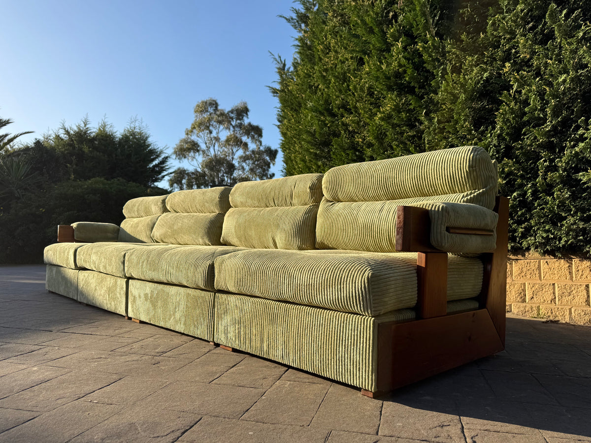 Timber & Corduroy Modular Sofa Set
