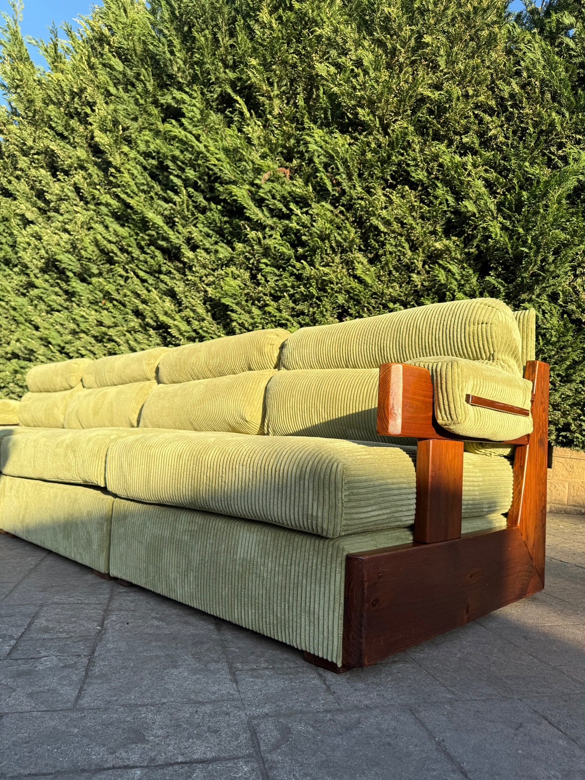 Timber & Corduroy Modular Sofa Set