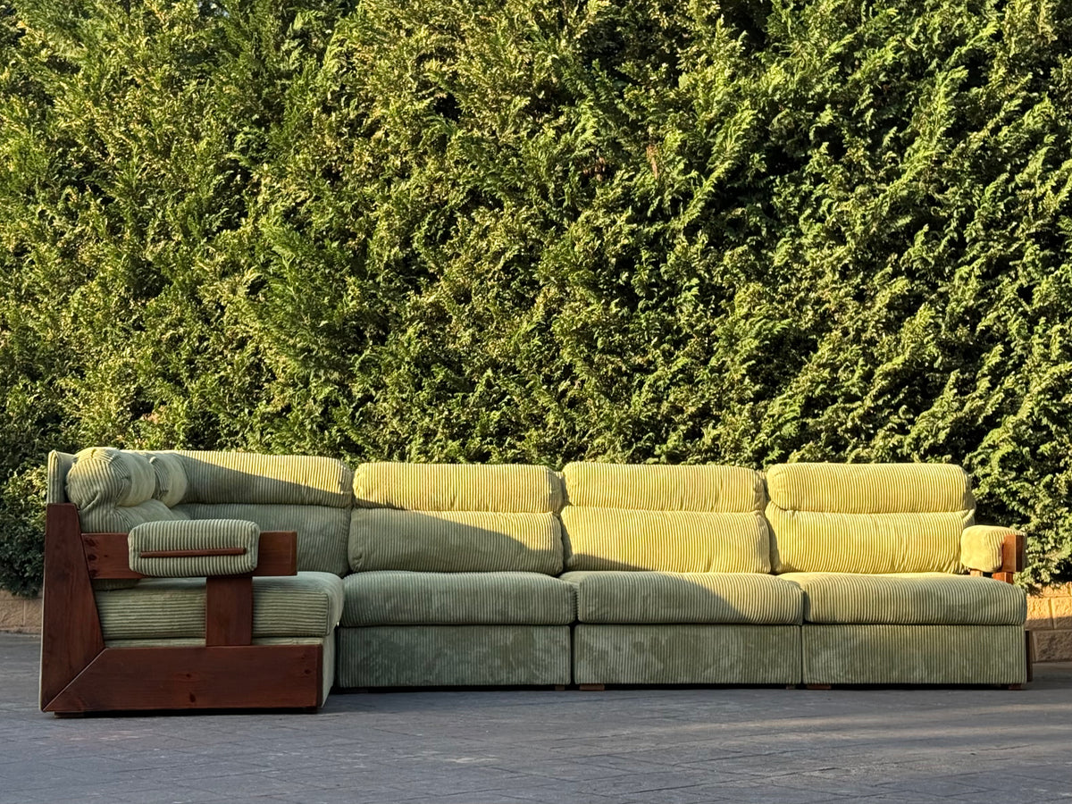 Timber & Corduroy Modular Sofa Set