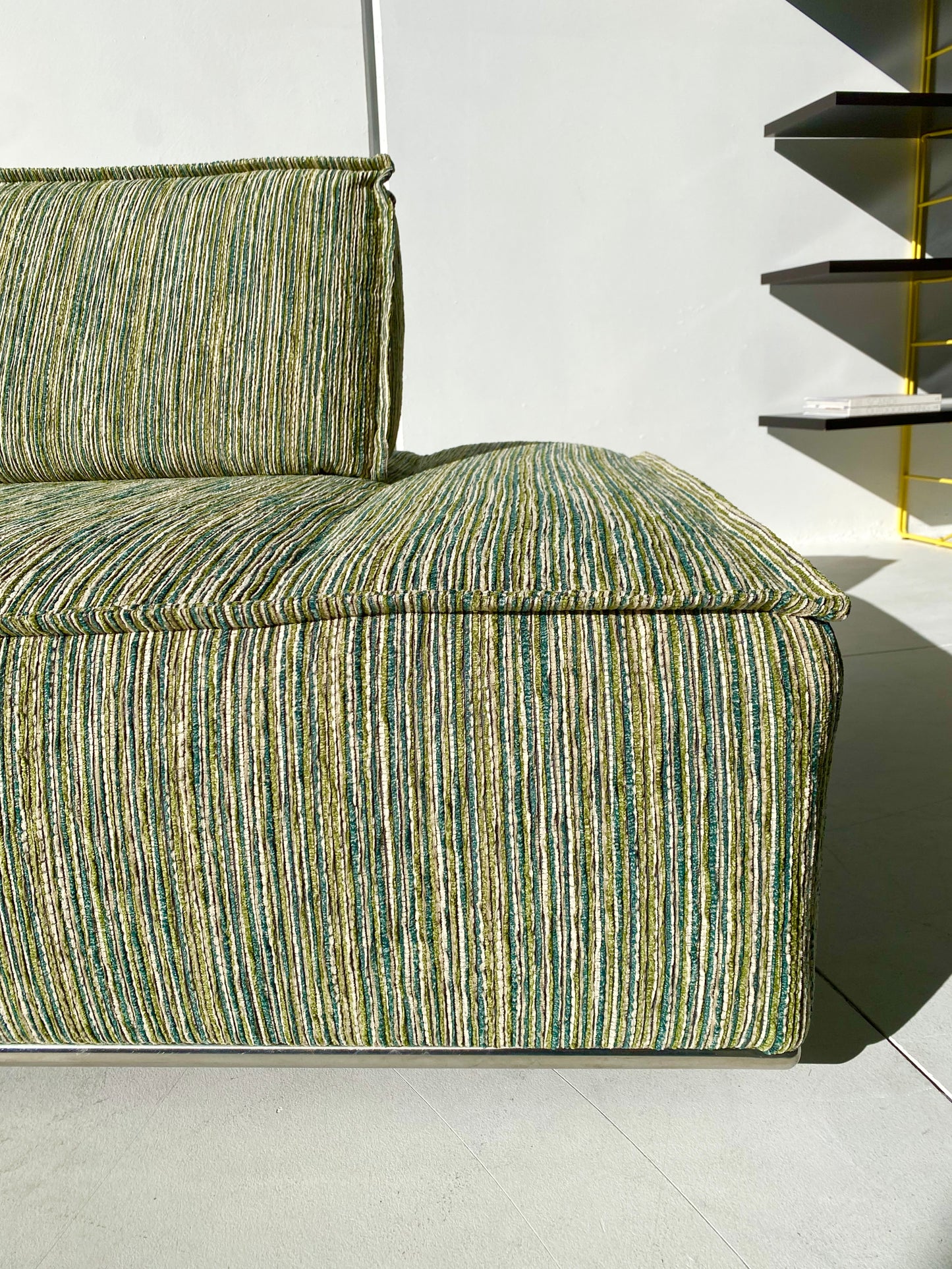 Two Piece Large Green Sofa