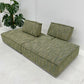 Two Piece Large Green Sofa