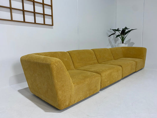 - Custom Order - Gold Jumbo Corduroy Modular Sofa