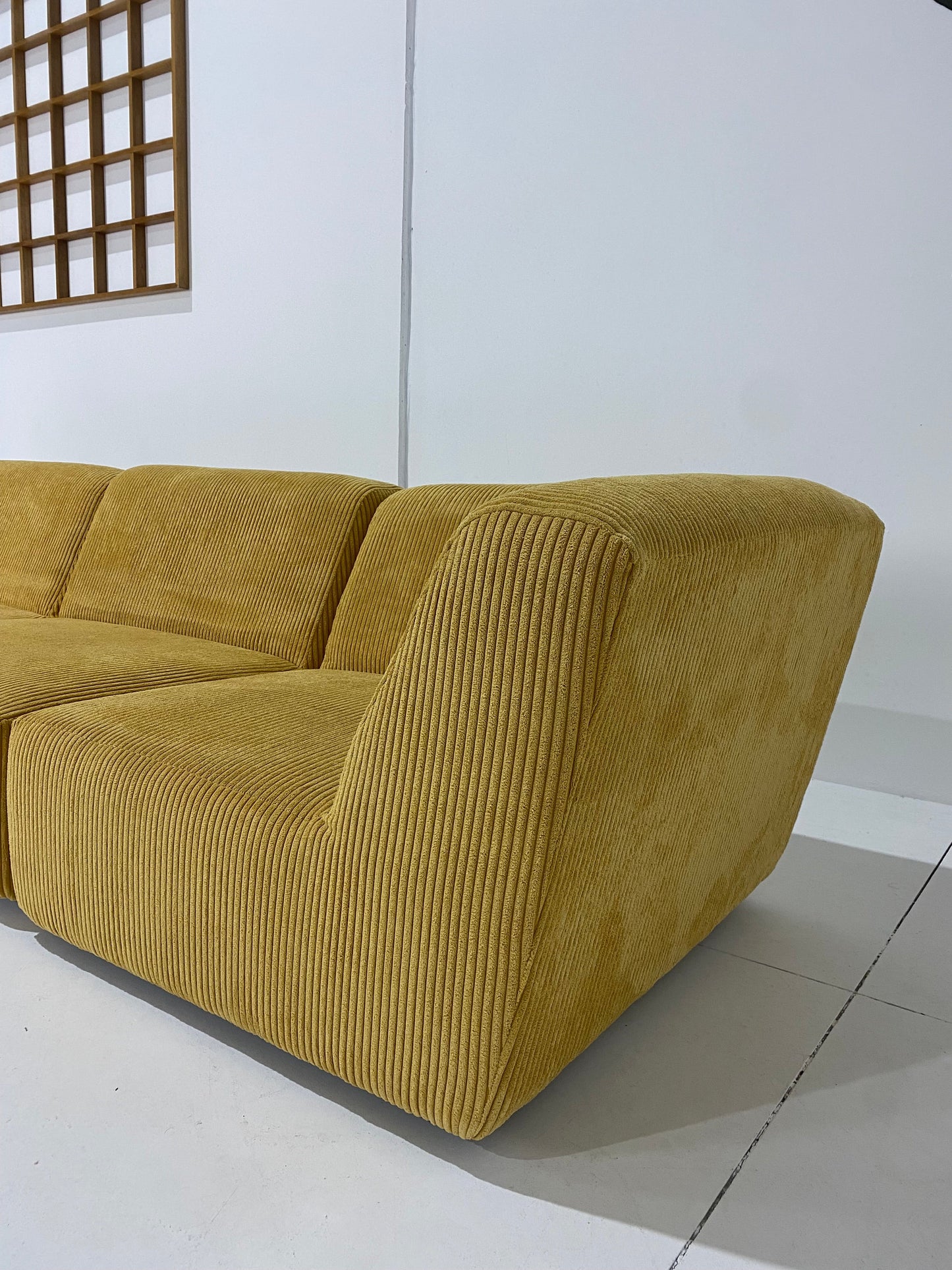 - Custom Order - Gold Jumbo Corduroy Modular Sofa