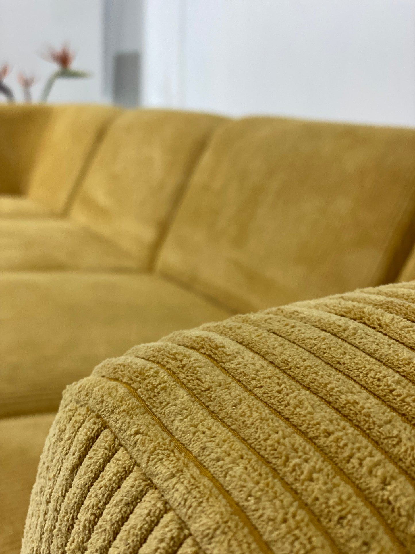 - Custom Order - Gold Jumbo Corduroy Modular Sofa