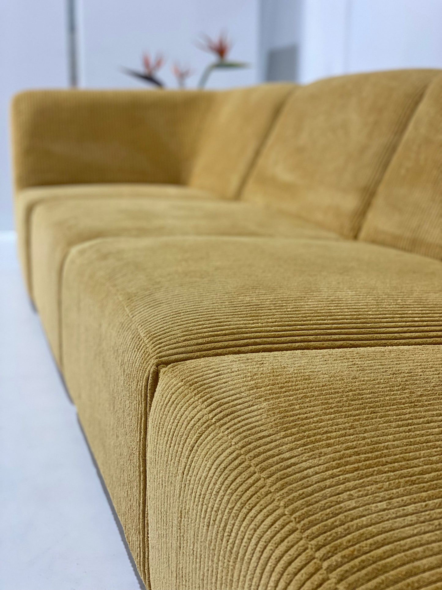 - Custom Order - Gold Jumbo Corduroy Modular Sofa