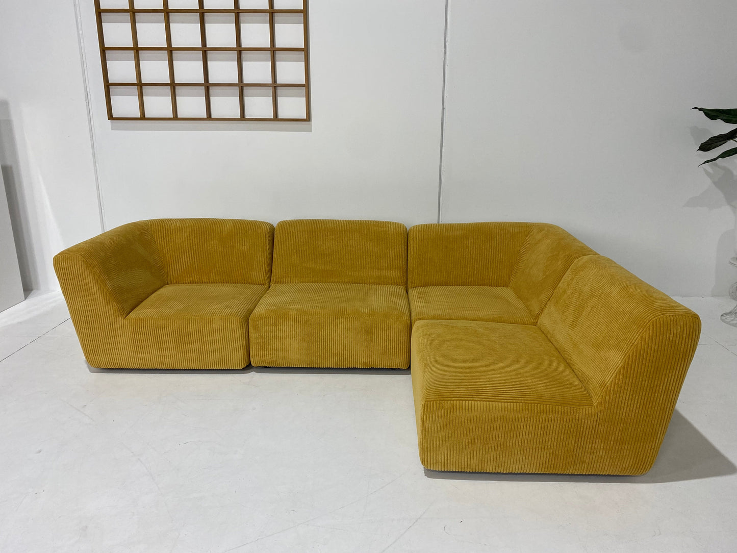 - Custom Order - Gold Jumbo Corduroy Modular Sofa