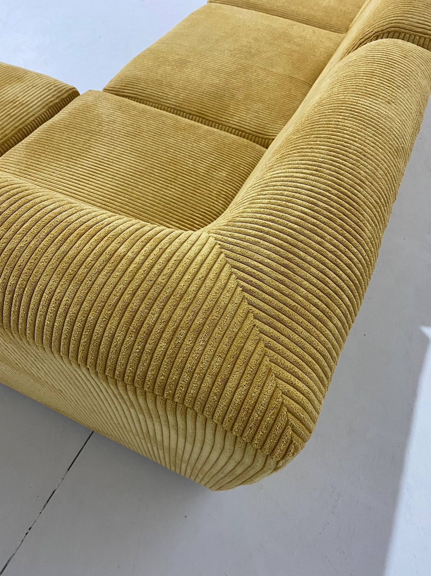 - Custom Order - Gold Jumbo Corduroy Modular Sofa