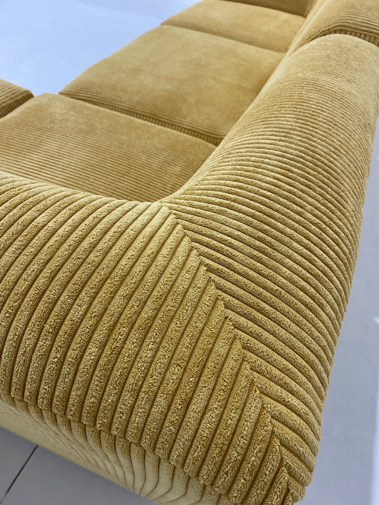 - Custom Order - Gold Jumbo Corduroy Modular Sofa
