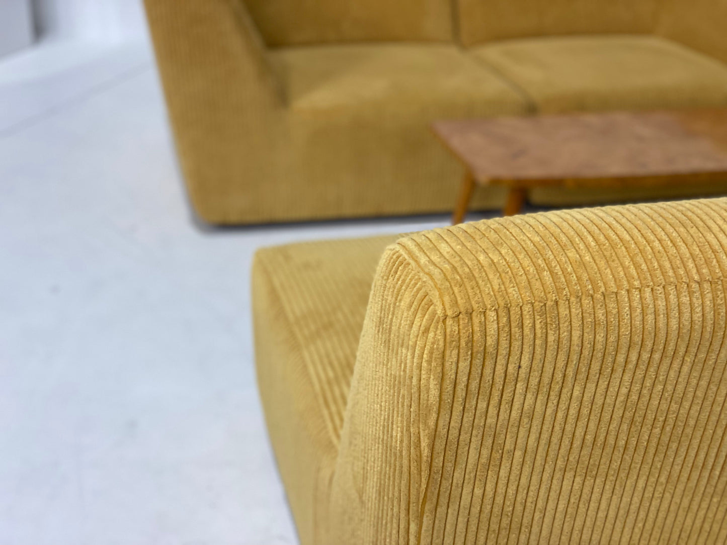 - Custom Order - Gold Jumbo Corduroy Modular Sofa