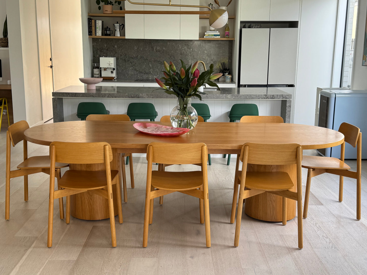 Nomi Gathering Oval Table & Set of Eight Chairs