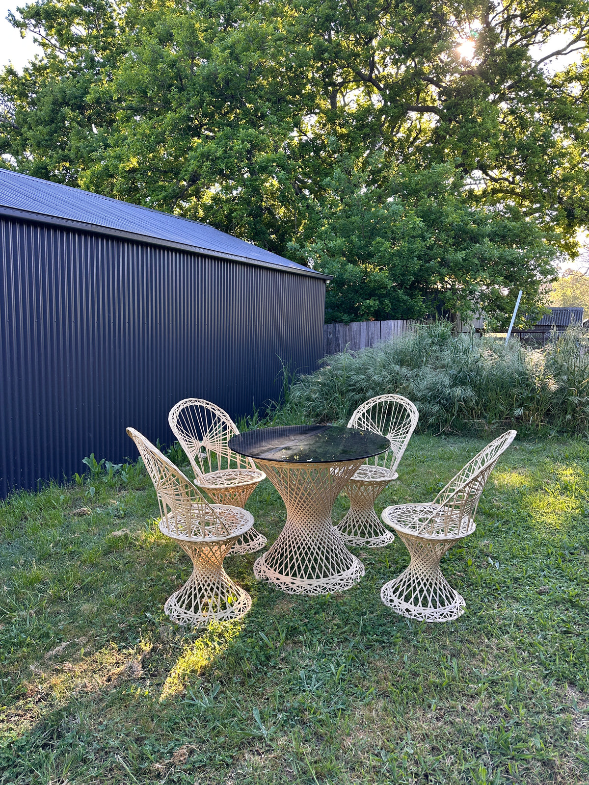 Mid-Century Spun Fiberglass Dining Set by Russell Woodard - 60's
