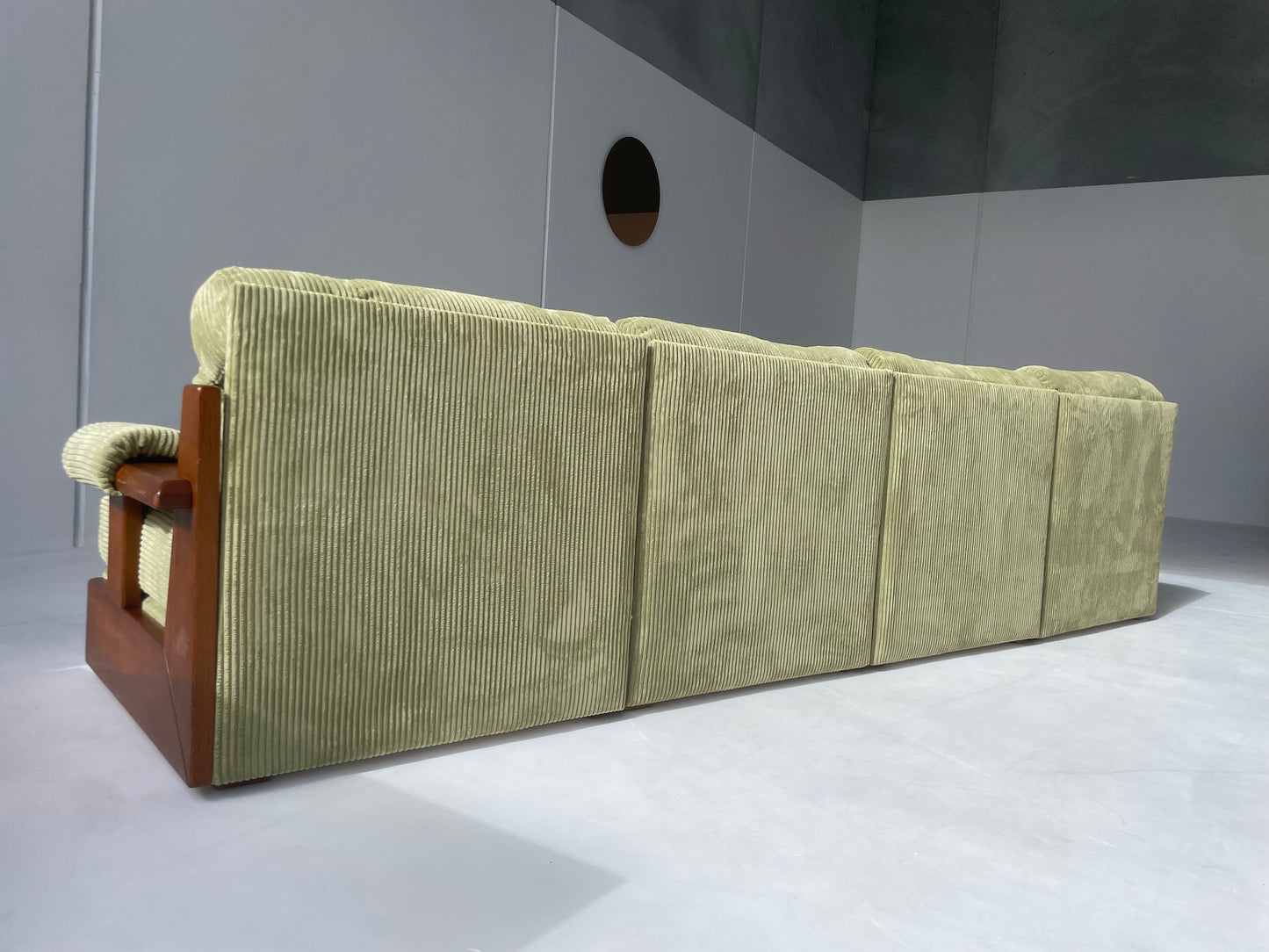 Green Corduroy Modular Sofa