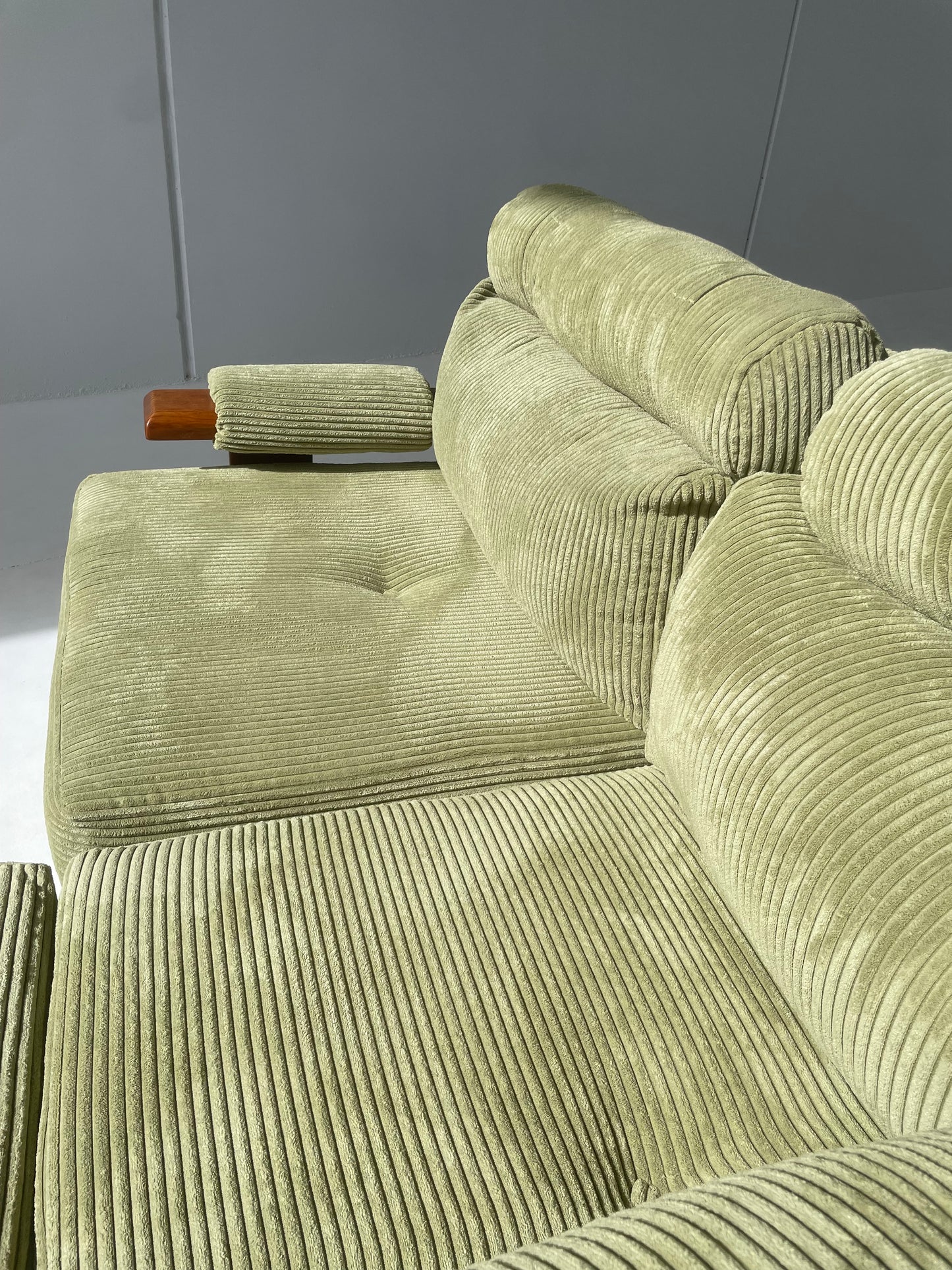 Green Corduroy Modular Sofa