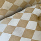 Vintage Cream & Gold Checker Sofa