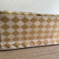 Vintage Cream & Gold Checker Sofa