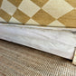 Vintage Cream & Gold Checker Sofa