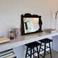 Art Nouveau Style Hand-Carved Timber Mirror