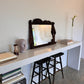 Art Nouveau Style Hand-Carved Timber Mirror
