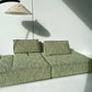 Two Piece Large Green Sofa