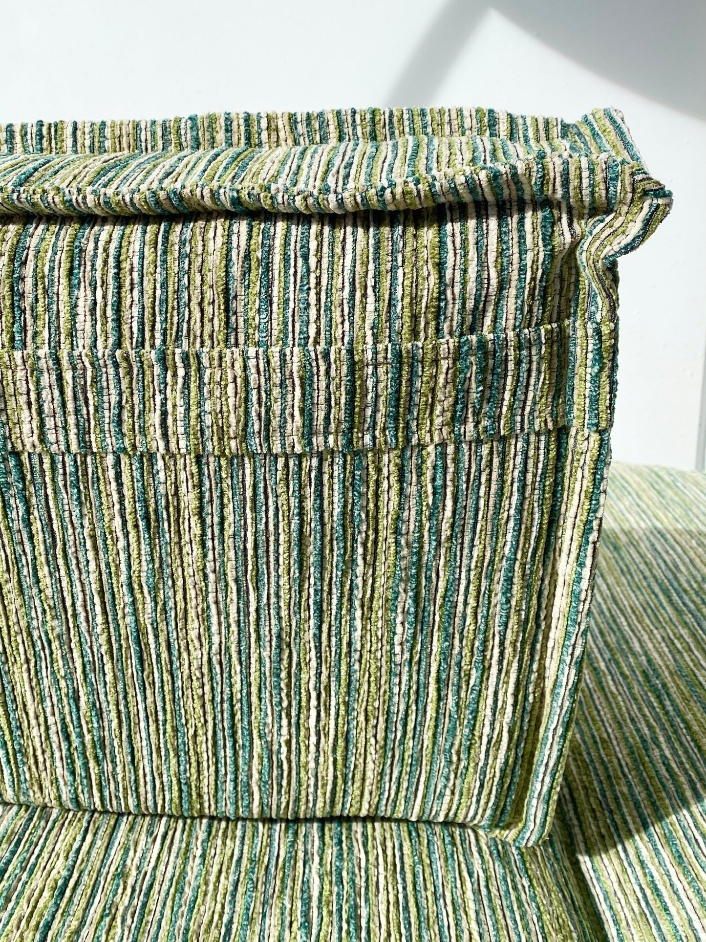 Two Piece Large Green Sofa
