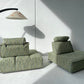 Two Piece Large Green Sofa